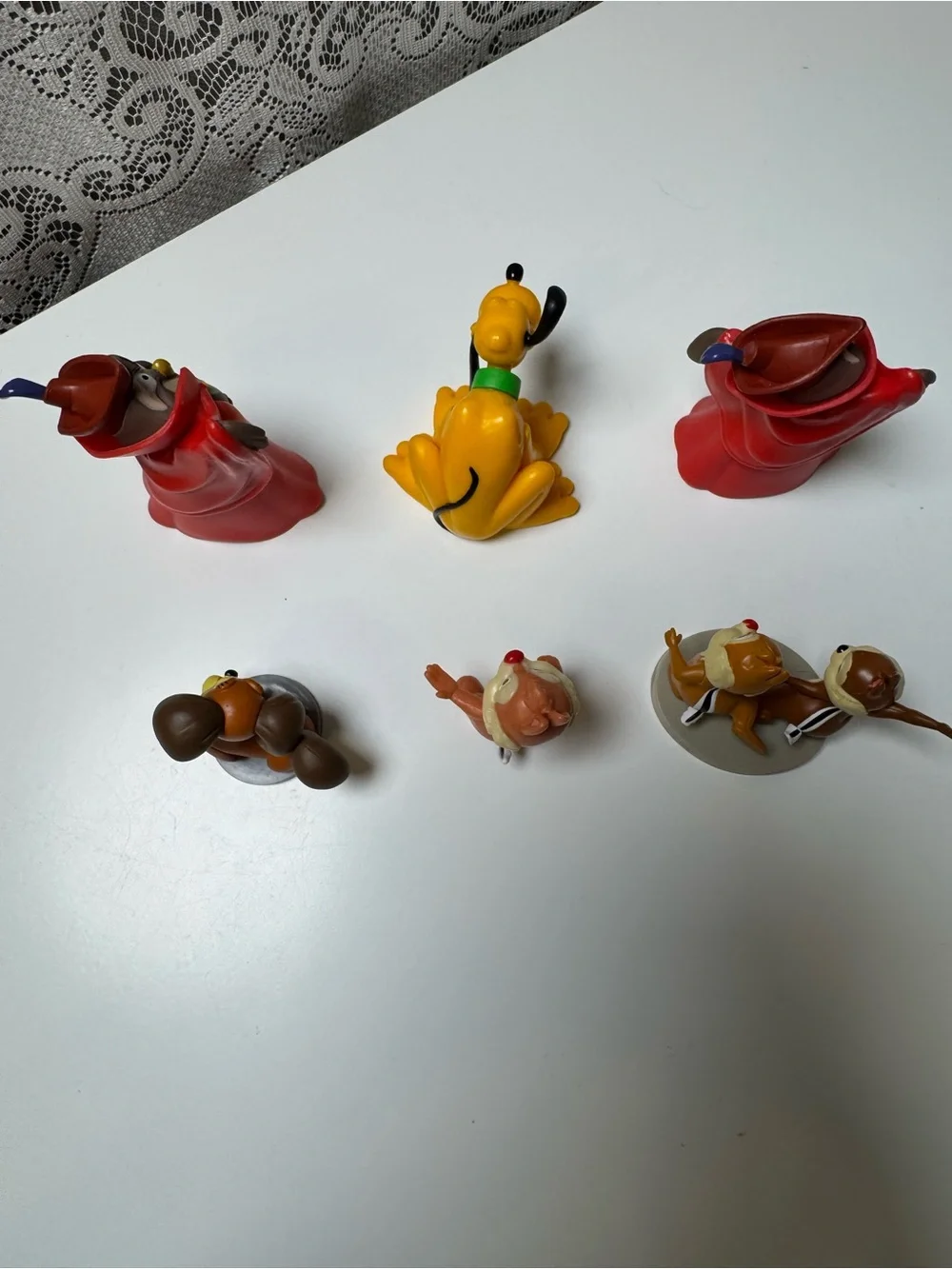Vintage Disney PVC Figurine Lot- Rare Girl Squirrel, Sleeping Beauty, Pluto